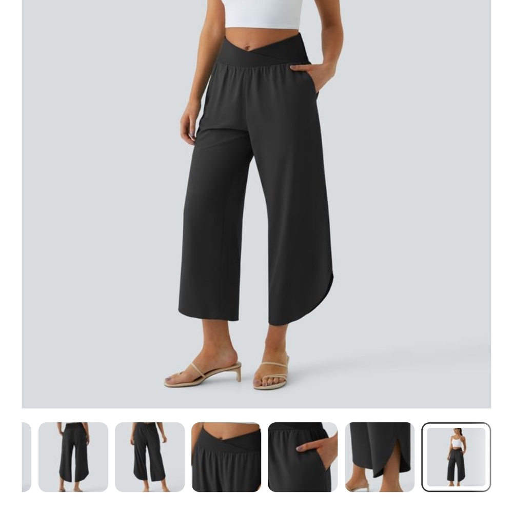 HALARA Charcoal Wide-Leg Pants